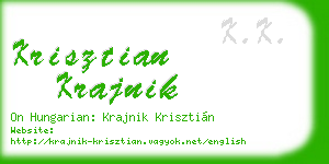 krisztian krajnik business card