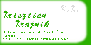 krisztian krajnik business card